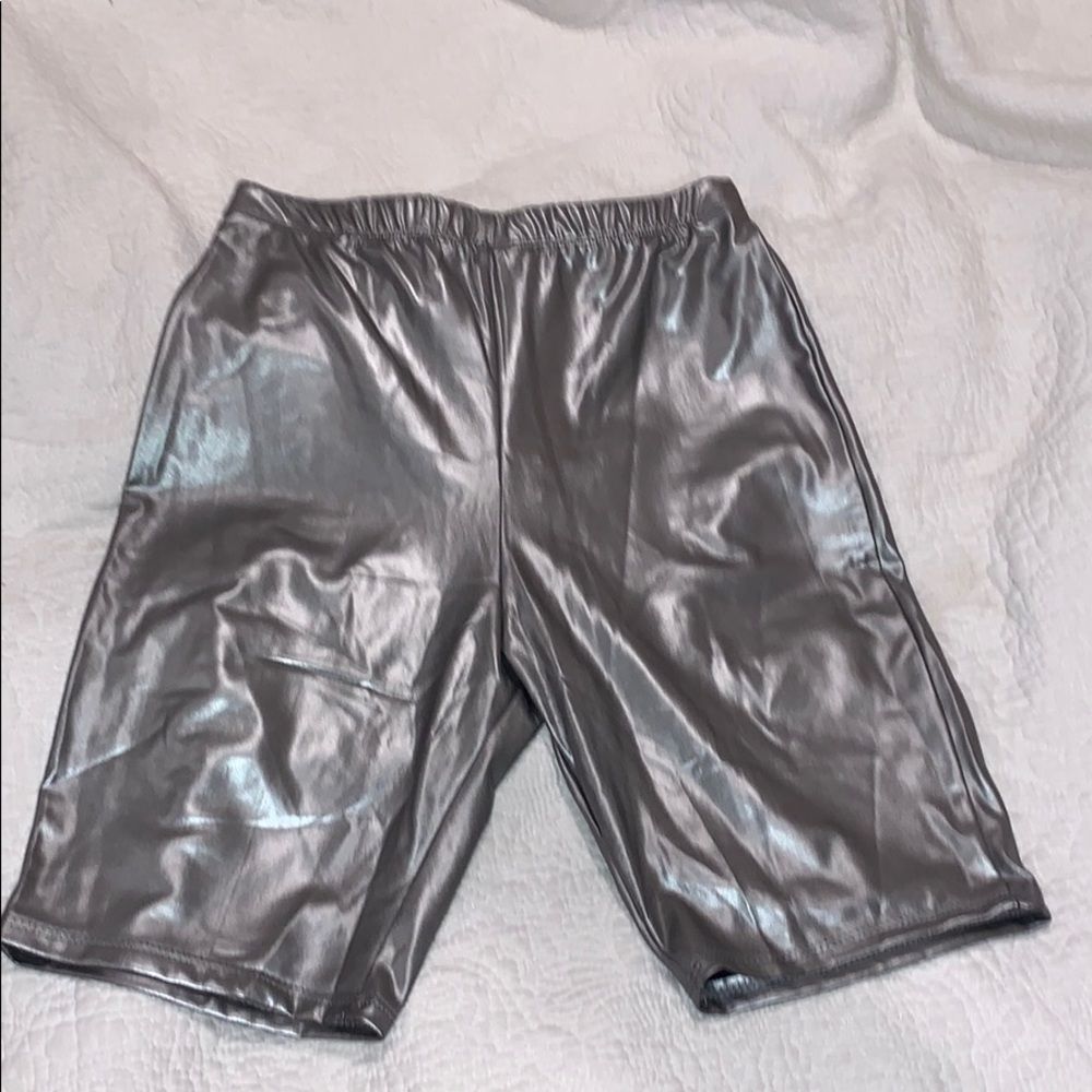 Silver Bike Shorts Motel Size S